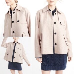 Abercrombie & Fitch Women's Wool Blend Swing Coat in Light Tan